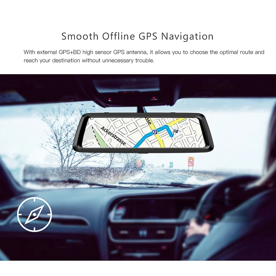 Bluavido 1" ips Full Mirror Автомобильный видеорегистратор 4G Android gps навигатор ADAS FHD 1080P зеркало заднего вида Camara автомобильный видео регистратор рекордер