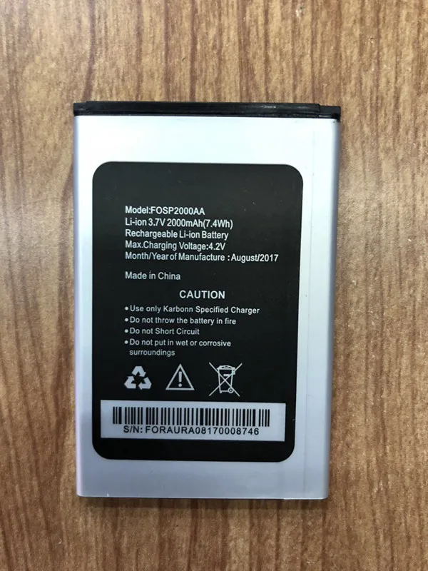 FOR Karbonn FOSP2000AA battery 2000mAh Original New Replacement Batteryin Mobile Phone