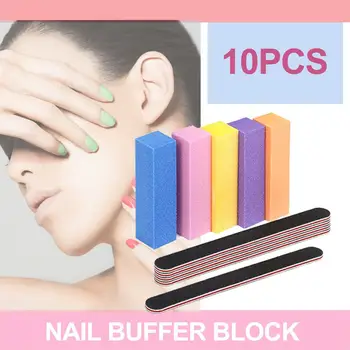 

10pcs/Pack 100/180 Grit Nail Files Buffer Shiner Polisher Professional Art Supplies Manicure Pedicure Sanding Nail Art Tool