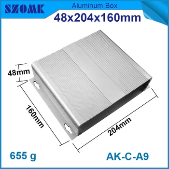 

1 pcs/lot Diy electronic box aluminum project box and enclosure for electronics and PCB 48(H)x204(W)x160(L) mm