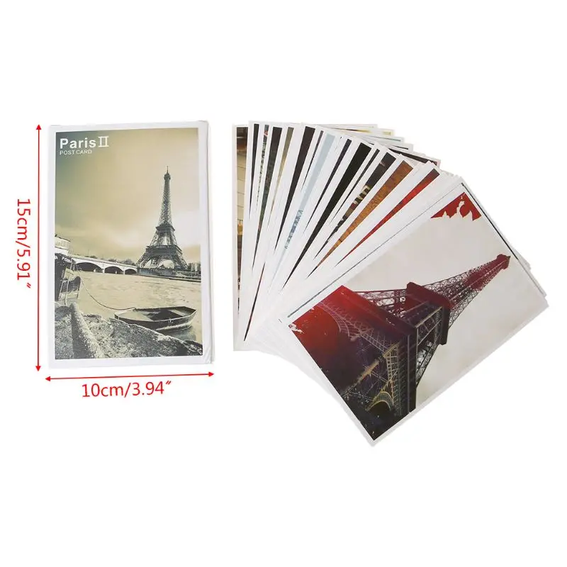 30 листов пейзажные картины ретро винтажная открытка Рождественская подарочная карта поздравительные открытки
