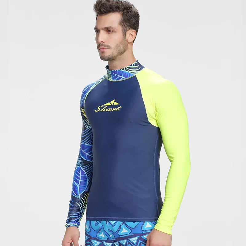 Sbart 1 шт. с принтом купальники rashguards футболки купальники мужские с длинным рукавом мужской парусный серфинг ВЕРХ КУПАЛЬНИКА DBO