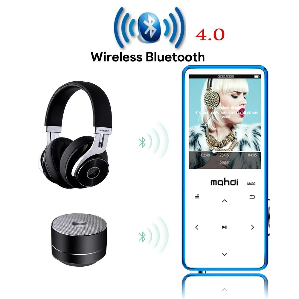 Портативные сенсорные кнопки MP3 плеер с Bluetooth 4 2 экраном 1 8 дюйма Гб без потерь