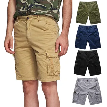 

2019 New Summer Casual FIVE COLOR chosen Combat Short Safari Style Pants Cotton Pockets Tactical Bermuda Male short pant 5.10