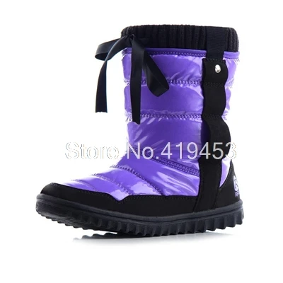 Rax; коллекция года; зимние женские ботинки; зимние ботинки для пешего туризма из плюша и флиса; женские нескользящие дышащие уличные кроссовки; D0626 - Цвет: Фиолетовый