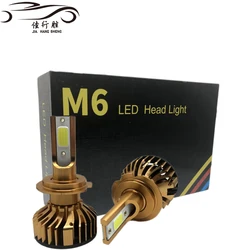 Jhs lâmpadas led para farol de carro, fonte de fábrica, m6, h4, h7, h1, cob, h11, h13, 12v, 9005, 9006, h3, 9004, 9007, 80w, 8000lm