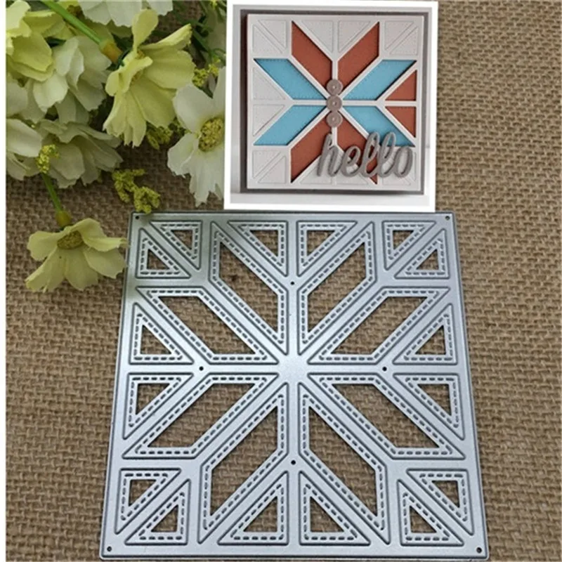 Diagonal Quilt Metal Cutting Dies Stencil Scrapbooking Card Embossing Craft DIY