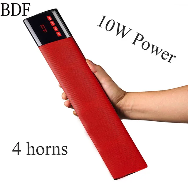 

BDF New B28S Big 10W Power Bluetooth Speaker 1800mAh Woofer Stereo Surround Sound Soundbar TF USB FM Radio Boombox For Phone PC