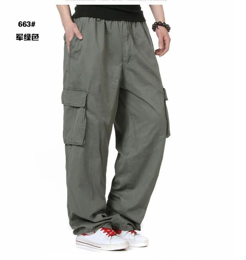 Мужские брюки Cagro размера плюс 6XL 7XL, летние, с карманами, на дверь, мужские, Armygreen, тонкие, эластичные, 8XL, серые, 48, прямые брюки