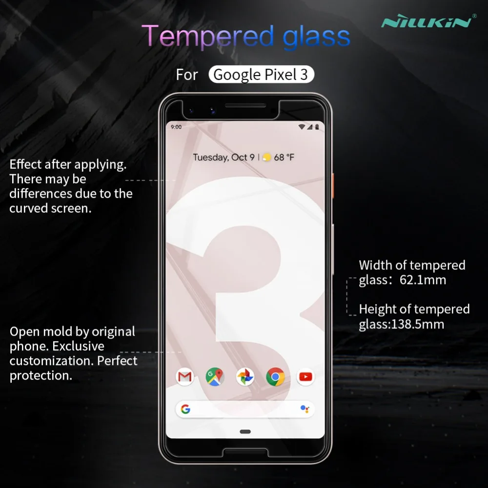 Для Google Pixel 3/pixel 3XL стекло для Nillkin amazing H+ Pro 2,5 D закругленный край 0,2 мм закаленное стекло для экрана Защита