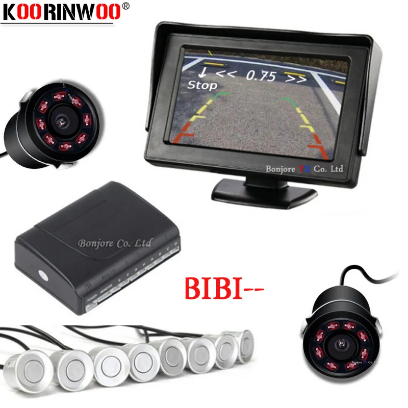 Koorinwoo Parktronic Car Parking Sensors 8 HD 800*480 Car Monitor Indicator Alarm Buzzer Front Form Rear View Camera Automobiles Koorinwoo Parktronic Car Parking Sensors 8 HD 800*480 Car Monitor Indicator Alarm Buzzer Front Form Rear View Camera Automobiles