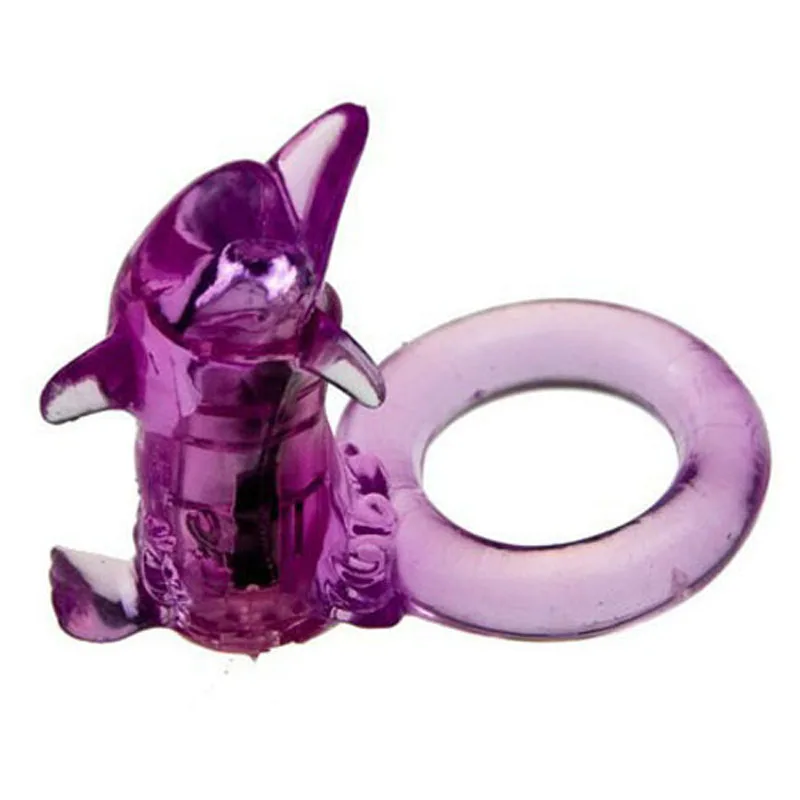 AE000200--Hot Cute Dolphin Vibrating Silicone Cock Ring Long Lasting Penis Rings Delay Ring Penis Sleeve Sex Toys Sex Products Adult Toy (3)
