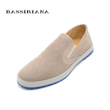 Genuine leather shoes men Popular casual Spring Autumn Russian size 39-45 Free shipping BASSIRIANA