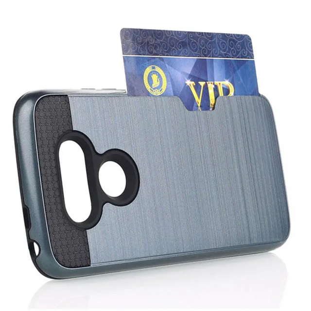 

Silicone Hard PC Soft TPU Cell Phone Case for LG G5 G6 K10 V10 V20 V30 LGG5 LGG6 with Card Luxury slim back Cover Coque
