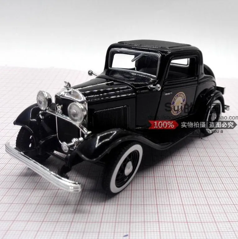 1:43 Расширенный сплав модель автомобиля, высокая имитация 1932 классический автомобиль, металлические Литые игрушечные машинки, Коллекционная модель