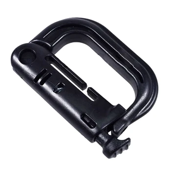 

Set of 4 D Carabiner Pressure strong clip backpack shackle clip chain Key D Ring Buckle pour hiking, capacities up to 90 kg
