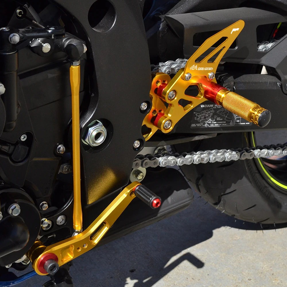 Для Suzuki GSXR750 GSXR600 2011 2012 2013 17 18 CNC Регулируемые подножки для ног Rider Rearsets педаль для ног