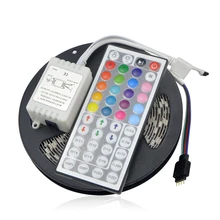 Высокое качество 5 м не Водонепроницаемая светодиодная лента RGB Светодиодные ленты светильник+ 44-клавишный пульт ИК-пульт дистанционного управления 5050 Чип DC12V 60 Светодиодный s/M домашняя декорационная лампа