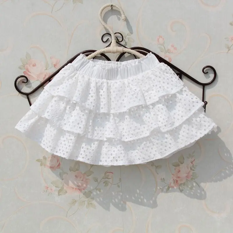 

2017 New Summer 3-15 Years Children Baby Tutu Skirt White Ruffles Cake Tutu Girls Skirts Saia Ballet Skirt Fantasia Tutus JW1996