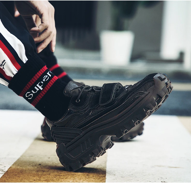Mens Chunky Trainers Sneaker Brand Leather Shoes Men Sneakers Mesh Footwear Platform White Sneakers Men Casual Shoes Mens High   (14)