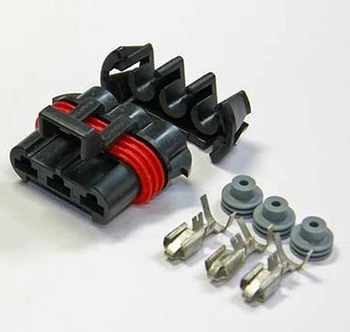 

longyue 10Kit 3 pin Position Metri-Pack 630 VHD Waterproof Female Connector Coolant Fan Splice Engine Side - 86/87
