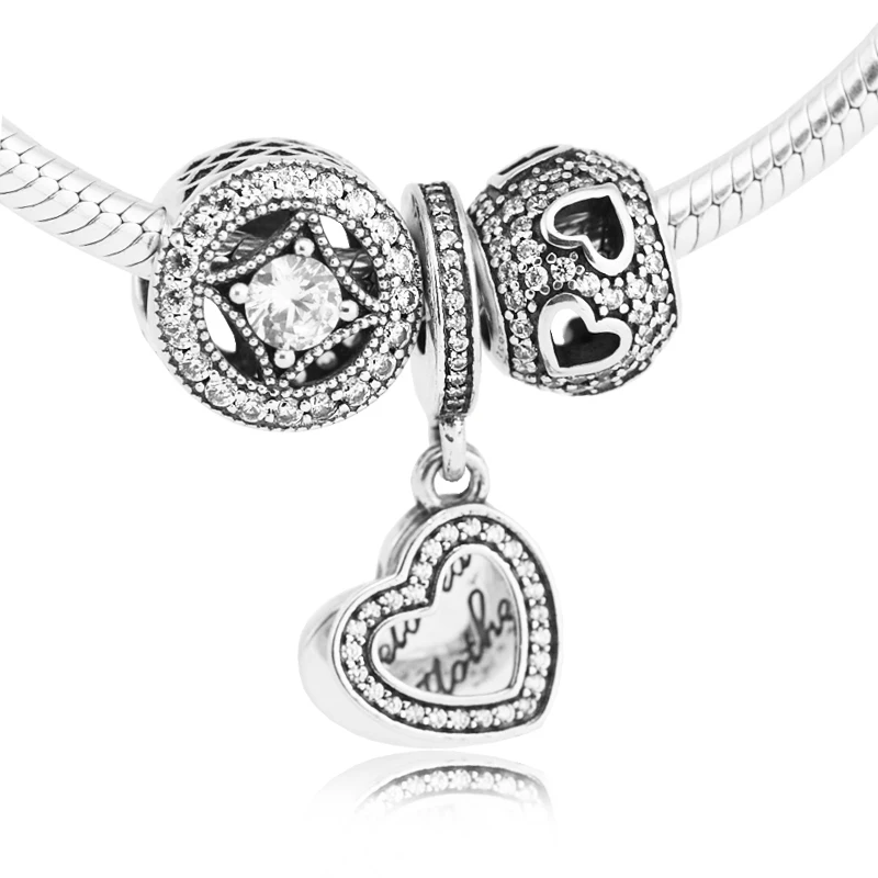 

Clasp Bracelets with 3pcs Beads in a set 100% 925 Sterling Silver Jewelry Free Shipping