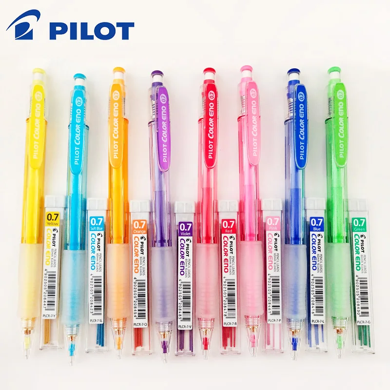 Ceny Pilot HCR 197 Eno 0.7mm ołówek automatyczny z 8 zestaw kolorów ołówki ołowiu 0.7 Mm ołowiu do biura i szkolne papiernicze