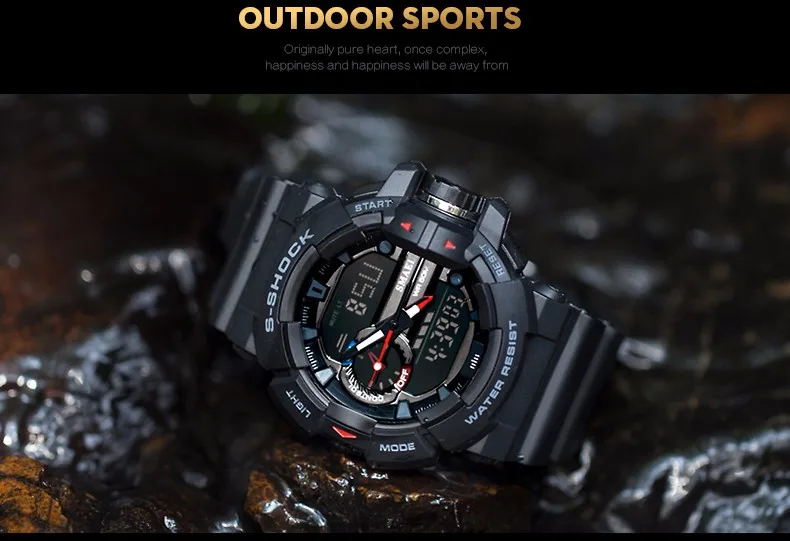 Модный светодиодный цифровой часы S Shock мужские спортивные часы Электронные Аналоговые Цифровые уличные армейские часы Мужские кварцевые часы