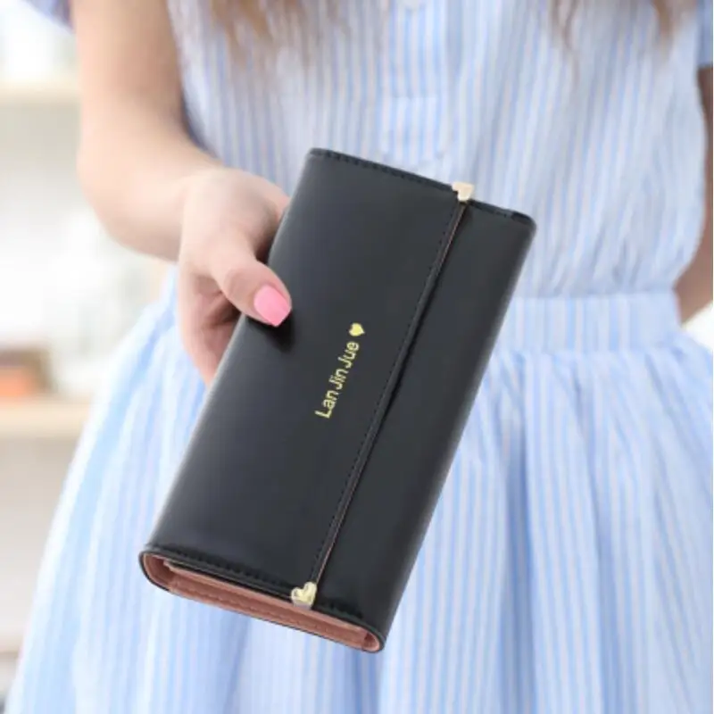 

Black Wallet Women Purses 2019 New Fashion Multi-Functional Large Capacity Wallets Women Purse