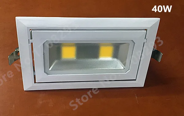 

High quality new Rotatable LED COB Down lights 40W Rectangle Die-cast aluminum flood lamp High light efficiency110V230V US UK EU