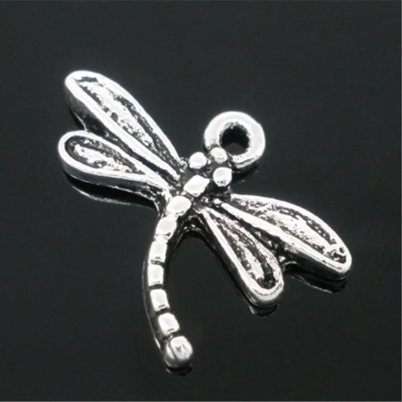 DoreenBeads 50 тусклый серебристый цвет подвески с кулоном стрекозы 15x17мм | Украшения и