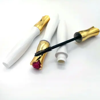 

100 pcs Rose gold mascara tube, white mascara packing container 12ml