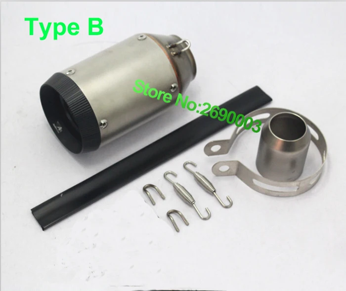 

Free Shipping Imitation Titanium Exhaust ID51 Length 255mm Motorcycle Exhaust Pipe Motorbike Muffler For BMWS1000/R1/Z1000/ER6N