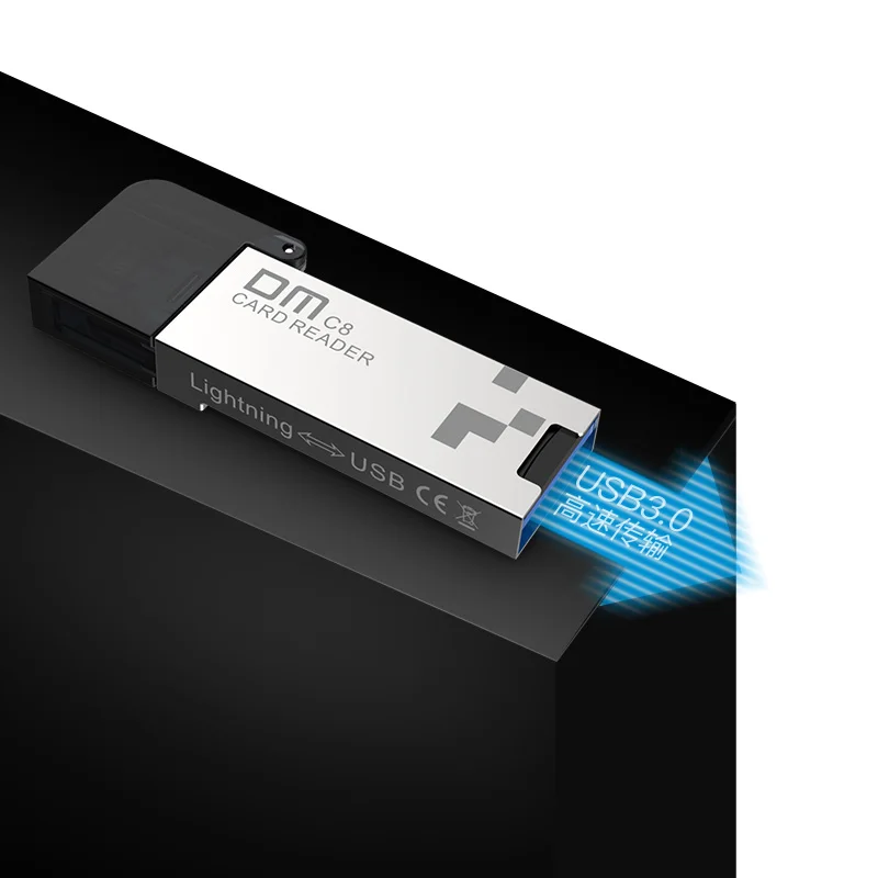DM CR008 Lightning Micro SD/TF OTG Card Reader USB 3.0 Memory Mini Cardreader for iPhone 6/7/8 Plus iPod iPad OTG Card Reader DM CR008 Lightning Micro SD/TF OTG Card Reader USB 3.0 Memory Mini Cardreader for iPhone 6/7/8 Plus iPod iPad OTG Card Reader