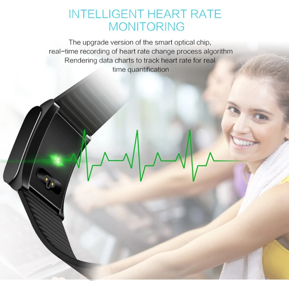 ALANGDUO X9PLUS Smart Bracelet Heart Rate Monitor Smart Sport Band Activity Fitness Tracker Wristband (10)