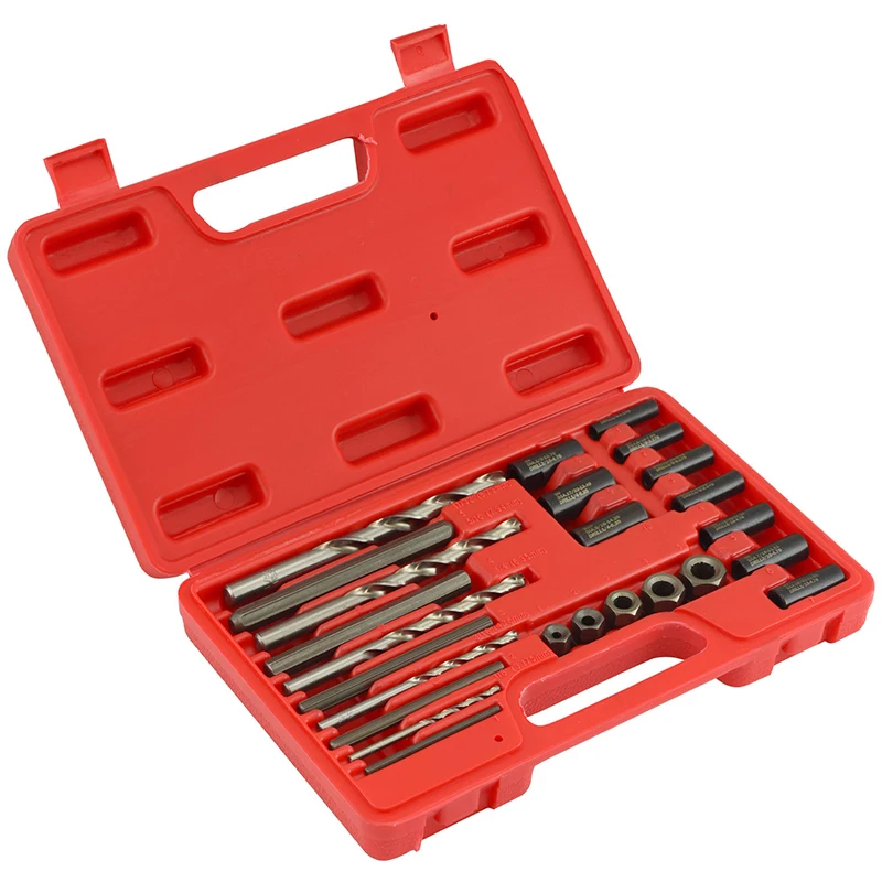 Screw-Extractor-25pc-Drill-Guide-Set-Remove-Broken-Bolts-Fasteners-Easy-Out