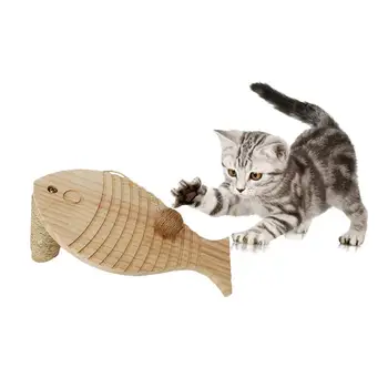 

Wooden cat claw plate sisal claw ball cat scratch board pet cat toy funny cat toy