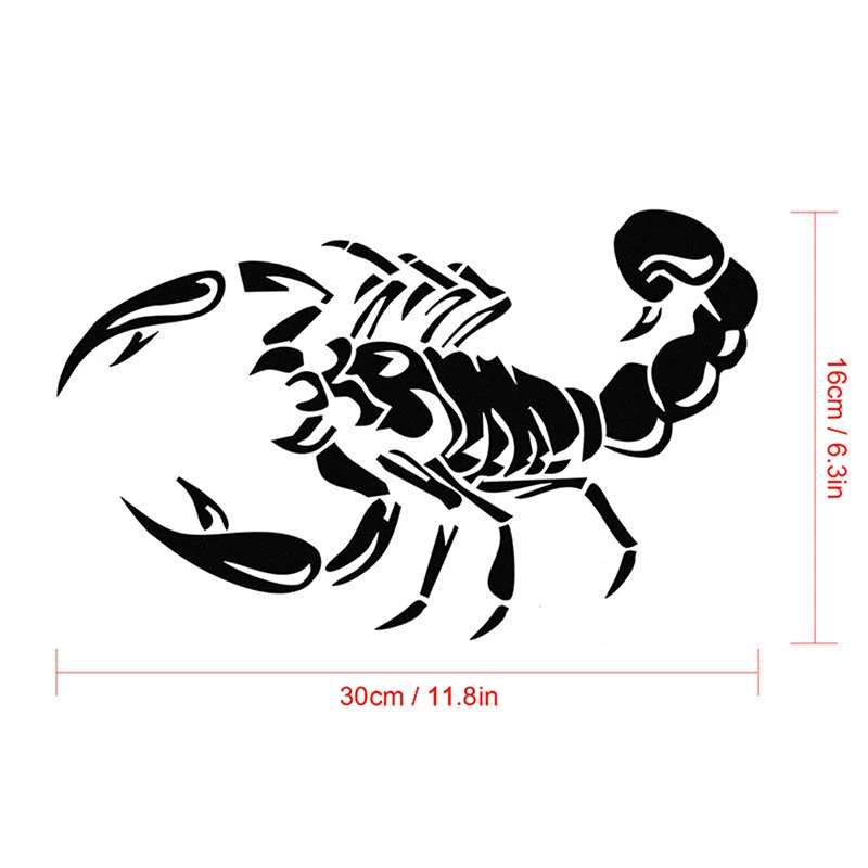30 см 3D водонепроницаемый милый скорпион мотоцикл наклейки и наклейки для автомобиля наклейки для стайлинга автомобиля забавные наклейки для автомобиля для всех автомобилей