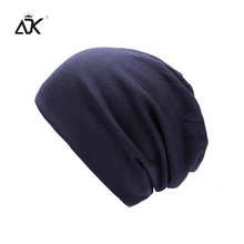 Хлопок Акрил Skullies шапочки для мужчин зимняя шапка женская одноцветная уличная шляпа громоздкая вязаная шапка унисекс Мешковатые шапочки