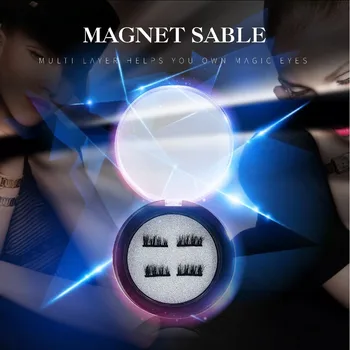 

1 Case MD02 magnetic eyelash extension soft mink eyelashes make up black fake false eyelashes curl