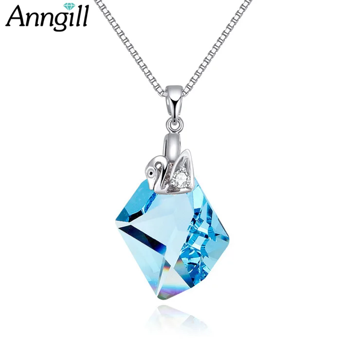 

Girls Gift Crystal From Swarovski Necklaces Pendants Bijoux Femme Collier 2018 Ladies Accessories Love Best Friend Jewelry