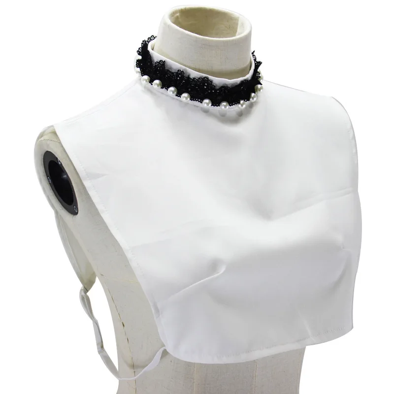 

Jaderic 2018 New Stand False Collar Sewing Lace&imitation Pearl for Women Dickey Collars for Choker Decro Shirt Lapel Collar