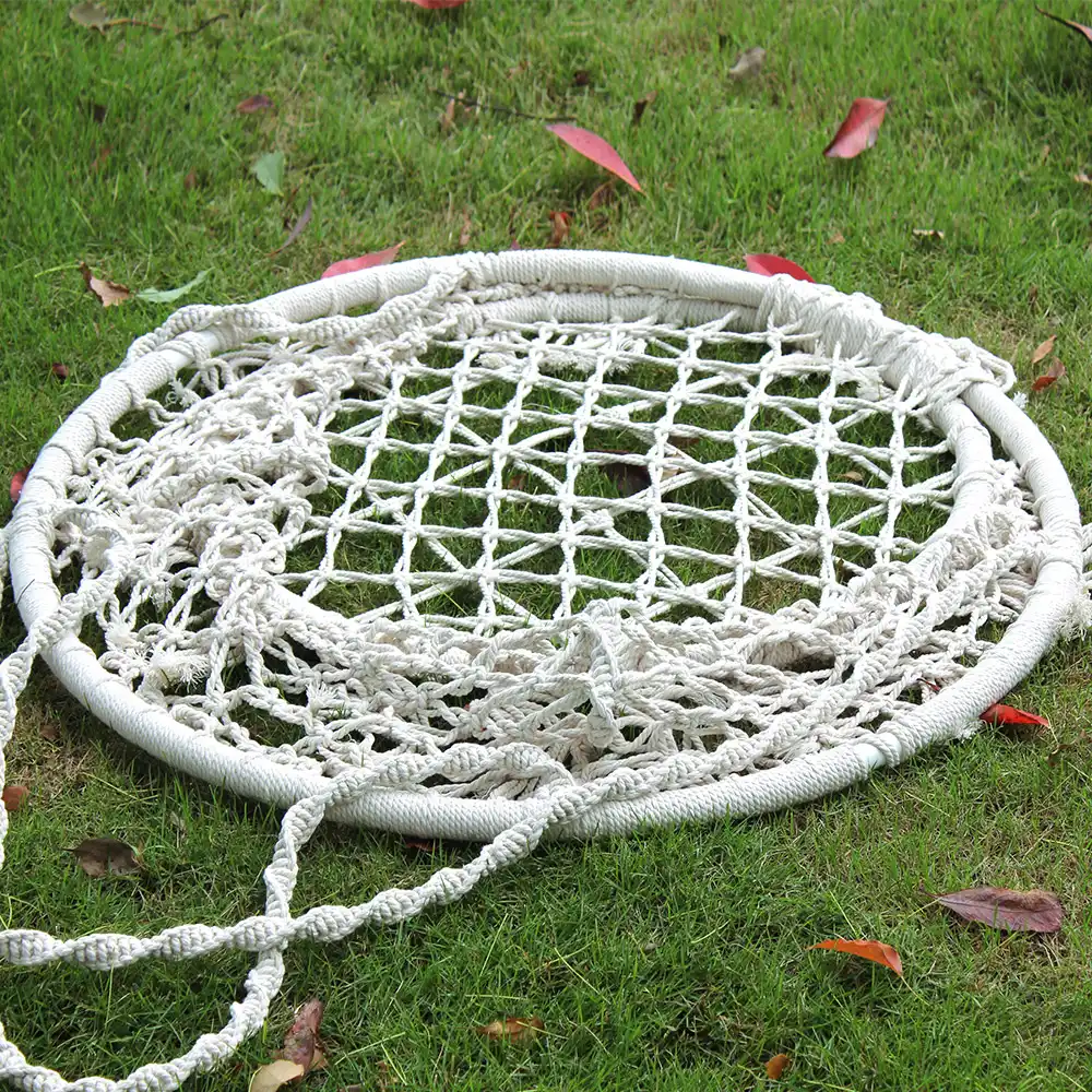 Cuerda de algodón hamaca silla columpio para niños mano tejido macramé