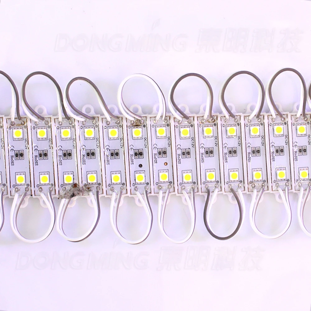 600 шт./лот оптовая продажа светодиодных модулей 5050 SMD DC 12 В 2 светодиода подсветка
