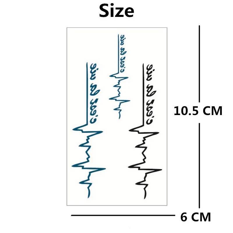SHNAPIGN Heartbeat feeling Flash тату наклейка на руку 10,5*6 см маленькая Водонепроницаемая хна красота временная татуировка на тело наклейка