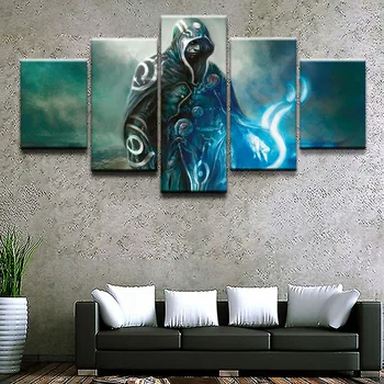

Canvas Hd Prints Pictures Wall Artwork 5 Pieces Magic Gathering Painting Game Home Decoration Modular Poster Living Room Framed