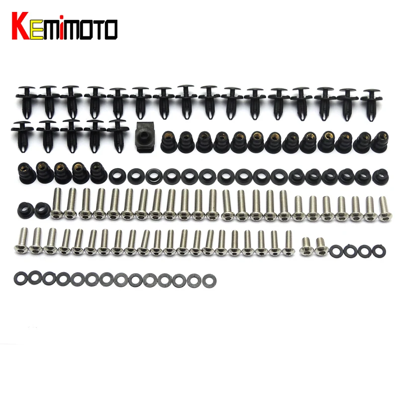 

KEMiMOTO For Honda CBR1000RR Motorcycle Fairing Bolt Screw Fastener Fixation CBR 1000 RR 2004 2005 Complete Kit Nuts Accessories