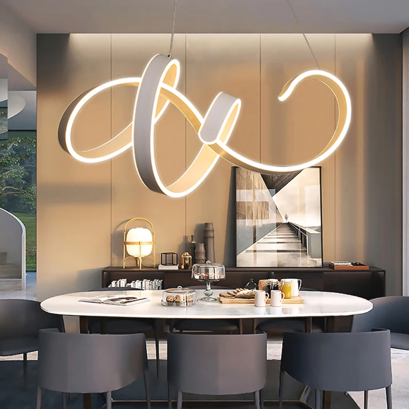 

White Modern LED Pendant Lights For Living Room Dining Room Kitchen AC110 220V Creative Acrylic Pendant Lamp Lighting Fixtures