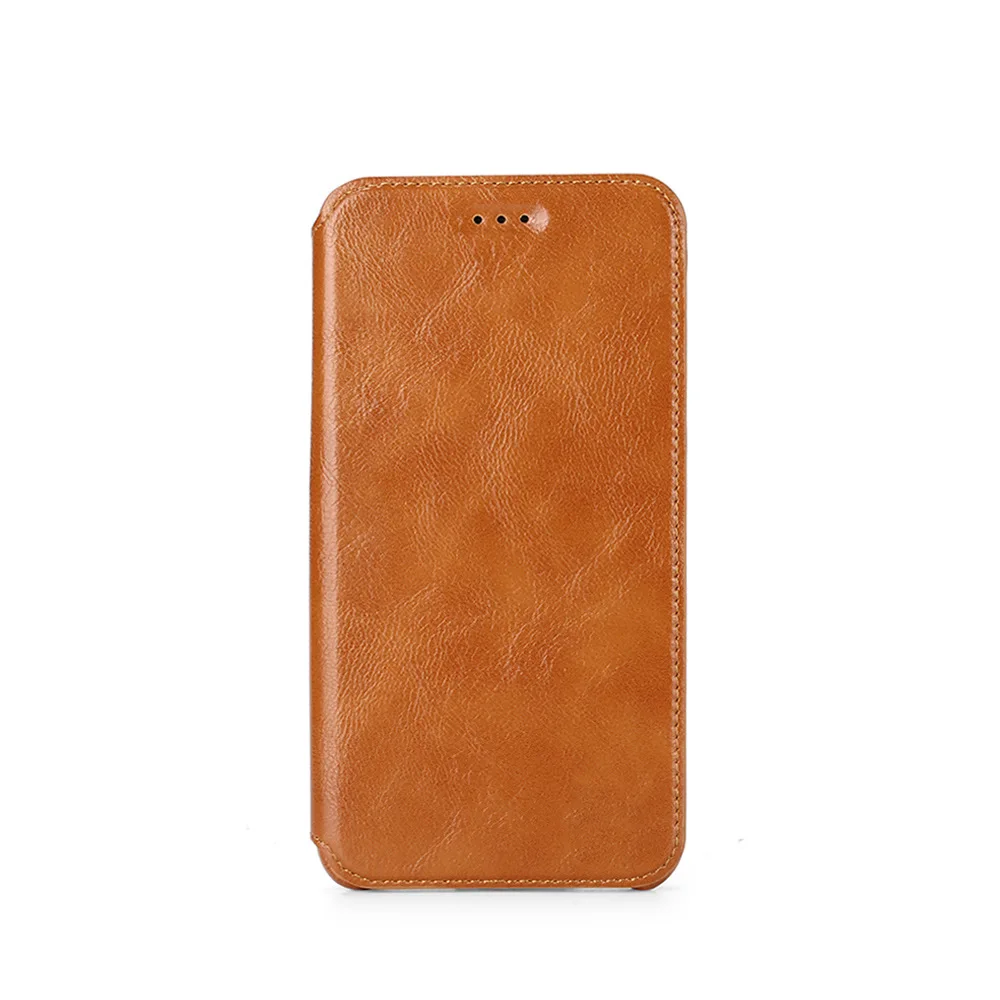 

Flip-on Card oil Wax Cow leather Case Phone Case for iPhoneX XR XS XSMAX Wallet Phone Case for iPhone7 8 6 6S Cover