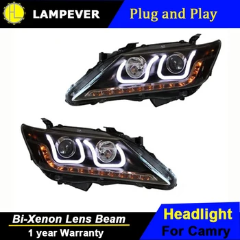 

Lampever styling for Toyota Camry Headlights Camry V50 LED Headlight DRL Lens Double Beam H7 HID Xenon Car Accessories